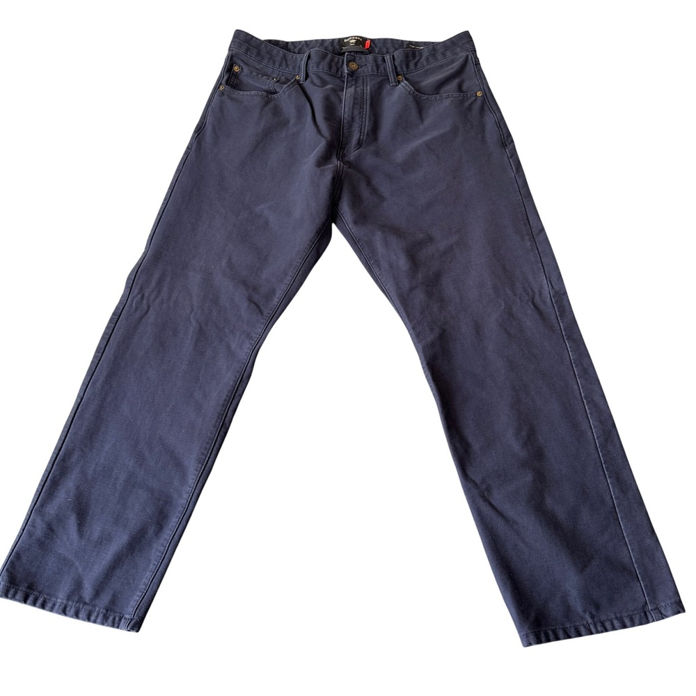 Dockers Mens Straight Fit Pants Navy Blue Five Pocket Trousers Size 34